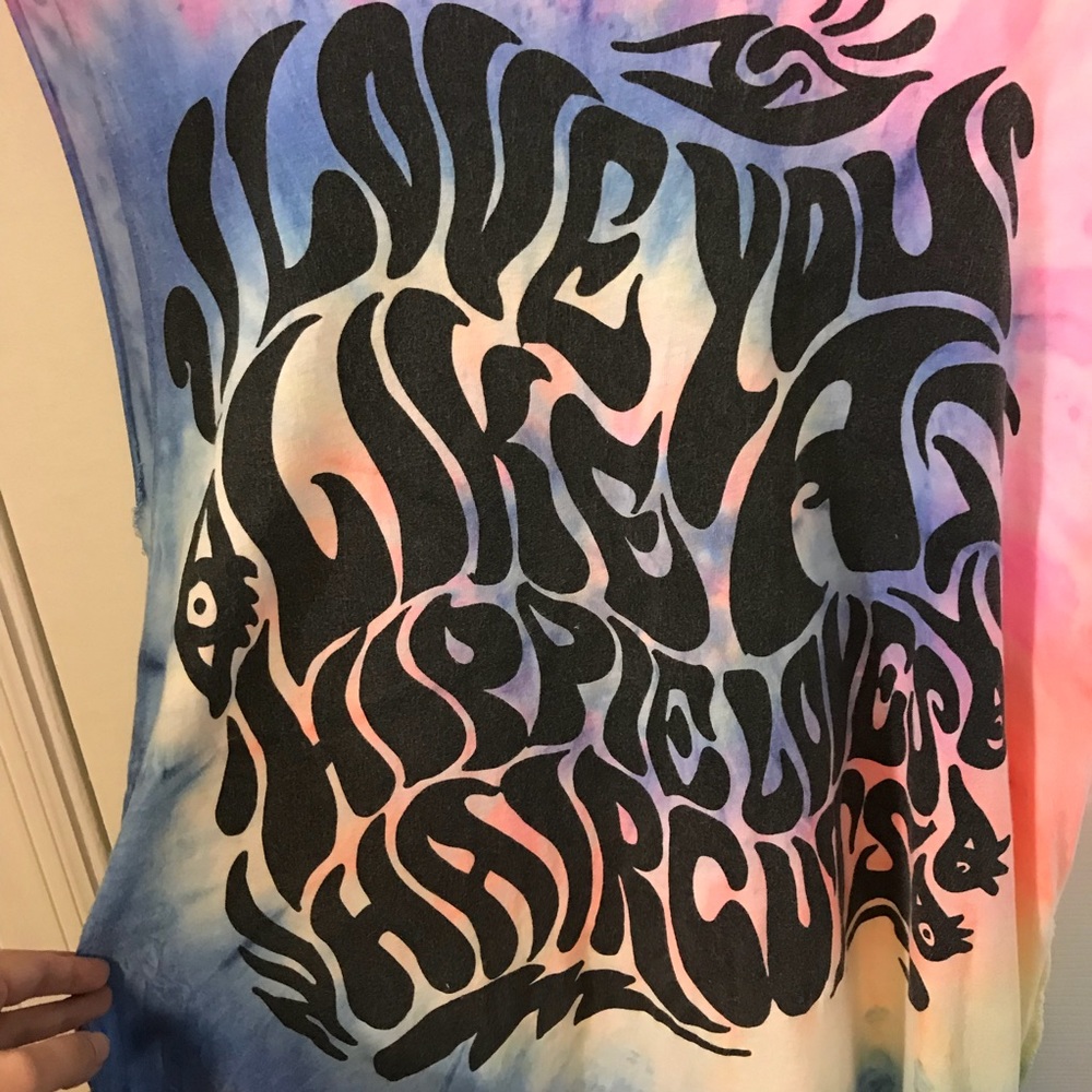 Unif Tyedye Love You Like A Hippie Loves Haircuts - Picture 2 of 5